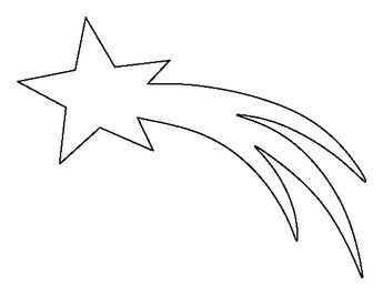 Shooting star pattern. Use the printable outline for crafts, creating stencils, scrapbooking, and more. Free PDF template to download and print at http://patternuniverse.com/download/shooting-star-pattern/ Star Template Printable, Printable Outline, Vacation Bible School Themes, Chain Chandelier, Coloring Pages Ideas, Pages Ideas, Star Outline, Star Coloring Pages, Easy Holidays Crafts