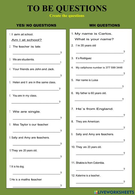 Yes No Questions Worksheet, Wh Questions Worksheet, Yes And No Questions, Grammar Activities Worksheets, Past Tense Worksheet, English Flashcards, Direct And Indirect Speech, Grammar Sentences, Yes No Questions