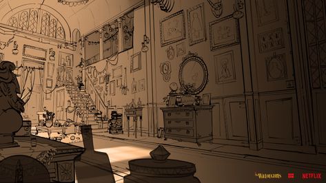 Museum Concept Art, The Willoughbys, Museum Background, Interior Perspective, Lisbeth Zwerger, Interior Concept Art, Environment Sketch, Background References, Background Inspiration