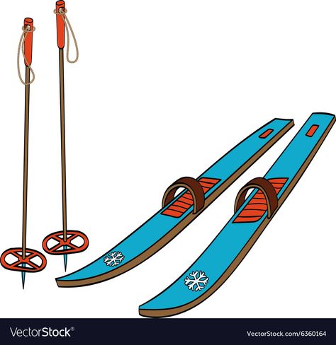 Ski Poles, Winter Fishing, Safety Box, Happy Winter, Rainbow Abstract, Hockey Stick, Seamless Pattern Vector, Skis, Cross Country