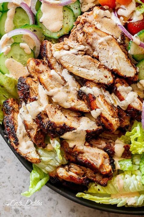 Cajun Dressing Recipe, Grilled Chicken Salad Recipes, Cajun Dressing, Salad Recipes Indian, Cajun Chicken Salad, Salad With Chicken, Grilled Chicken Salad, Cajun Chicken, Chicken Salad Recipes