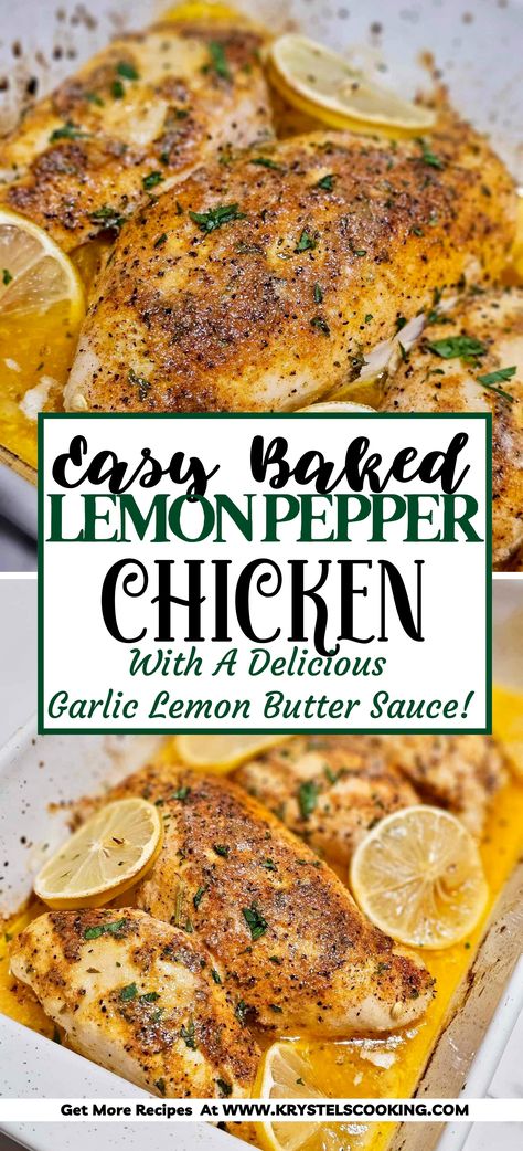 Craving a delicious chicken dish that's both quick and easy? 😋 This Baked Garlic Lemon Pepper Chicken Breast is perfect for busy weeknights! It's baked in the oven, affordable, and oh-so-flavorful. Follow me for more great recipes! Garlic Lemon Pepper Chicken, Easy Baked Chicken Breast Recipes, Lemon Pepper Chicken Breast, Chicken Breast Oven Recipes, Skinless Chicken Breast Recipes, Chicken Breast Oven, Easy Baked Chicken Breast, Chicken Boneless Breast Recipes, Chicken Breast Dinners