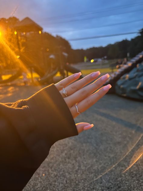 Pandora Rings On Hand Stacked, Pandora Rings On Hand, Pandora Rings Aesthetic, Milky Pink Nails, Milky Pink, Hand Rings, Cute Engagement Rings, Emoji Stickers, Pandora Rings