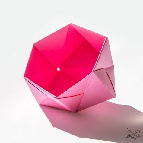 Modular Origami Sonobe Bowl Tutorial Lotus Origami, Geometric Bowl, Origami Bowl, Geometric Origami, Origami Ball, Origami Bookmark, Origami And Kirigami, Origami Love, Modular Origami