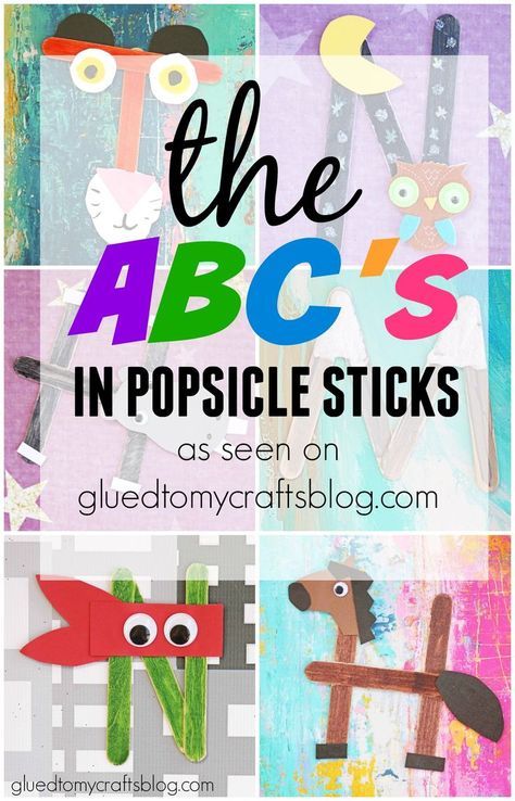 Abc Crafts, Abc Activities, Alphabet Crafts, Preschool Letters, Letter Activities, Animal Crafts For Kids, Popsicle Stick Crafts, Alphabet Preschool, Popsicle Stick