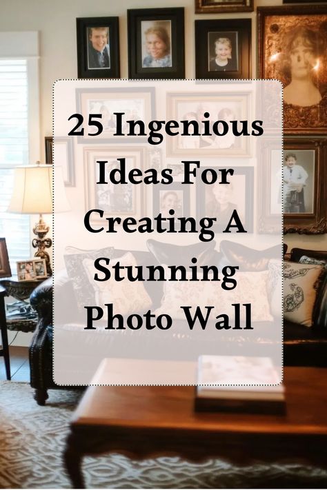 Looking to add a personal touch to your living room decor? Create a stunning photo wall collage with these creative photo wall ideas! Showcase your favorite memories and design a unique space that reflects your style. Bring life to your walls and turn them into an artful display of cherished moments. Get inspired to transform your living room with a beautifully curated photo wall collage that will be the focal point of the room. Discover endless possibilities and let your creativity shine throug Decorating Walls With Pictures, Photo Framing Ideas Wall, Cluster Pictures On Wall, Creative Photo Hanging Ideas, Photo Display Around Tv, How To Display A Lot Of Photos, Framing Pictures Ideas Home Decor, Home Decor With Photos, Multi Picture Frame Ideas Photo Displays