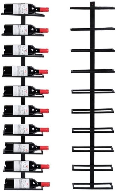 Free Standing Wine Rack, Metal Wine Racks, Wine Bar Design, Wine Cellar Wall, Metallic Furniture, Wine Lounge, Wine Rack Design, Wine Shelf, Built In Wine Rack