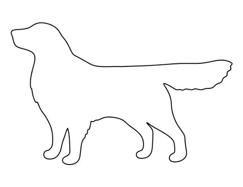 Golden retriever pattern. Use the printable outline for crafts, creating stencils, scrapbooking, and more. Free PDF template to download and print at http://patternuniverse.com/download/golden-retriever-pattern/ Golden Retriever Outline, Golden Retriever Embroidery, Printable Outline, Dog Template, Dog Stencil, Woodworking Plans Patterns, Dog Outline, Animal Templates, Dog Quilts