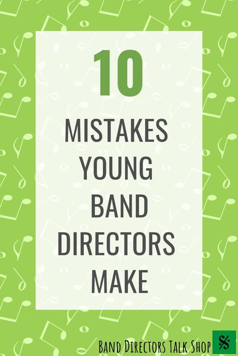 Young band directors and first year music teachers, this article is for you! Learn about the top 10 mistakes that young band directors make such as poor programming, lack of planning, not establishing relationships, rushing the fundamentals, marketing your music program, making excuses, fixing your ego and more! Valuable lessons for beginning band teachers, middle school band directors, and high school band directors! #banddirectorstalkshop #banddirector Middle School Band Room, Band Room Ideas High School, Band Classroom, Music Classroom Management, Band Tips, Middle School Band, Band Room, High School Music, Band Teacher