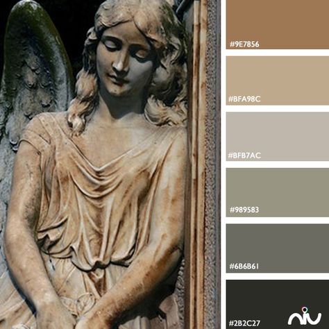 Angel Color Palette Angelic Colour Palette, Divine Color Palette, Statue Color Palette, Angel Colour Palette, Angel Color Palette, Angelic Color Palette, Sepia Color Palette, Colours That Go Together, Greek Paintings