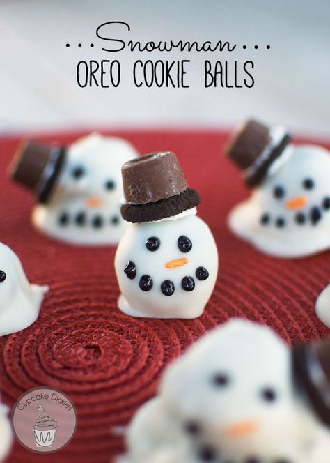 Not only are #OREOCookieBalls a quick to prepare dessert, they are also easy to decorate. TIP: decorating gel is a great addition to your cookie decorating supplies, especially for OREO Cookie Ball Snowmen, melting or traditional. #ad Photo: @cupcakediaries. Oreo Cookie Balls, Cupcake Diaries, Melting Snowman, Cookie Balls, Melting Snowmen, Oreo Balls, Snowman Cookies, Cookie Ball, Christmas Candy Recipes