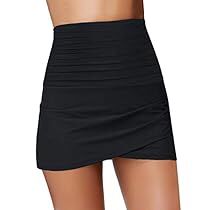 Black Pleated Skirt Outfit, High Waisted Swim Skirt, Bathing Suit Skirt, Everyday Skirts, Swimsuit Skirt, Ruched Swimsuit, White Pleated Skirt, Stretchy Skirt, Black Pleated Skirt