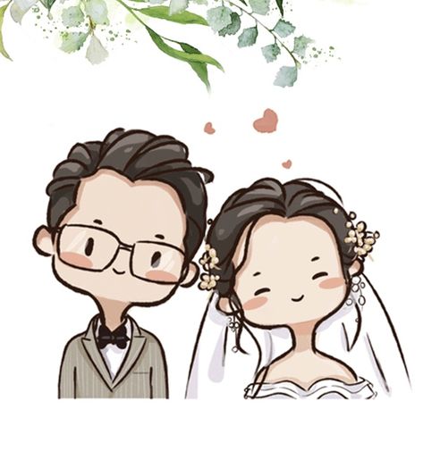 Character Drawing Cartoon, Wedding Cartoon, Cute Couple Drawings, Drawing Cartoon, Cartoon Portrait, Couple Drawings, Art Wedding, Cartoon Character, Character Drawing