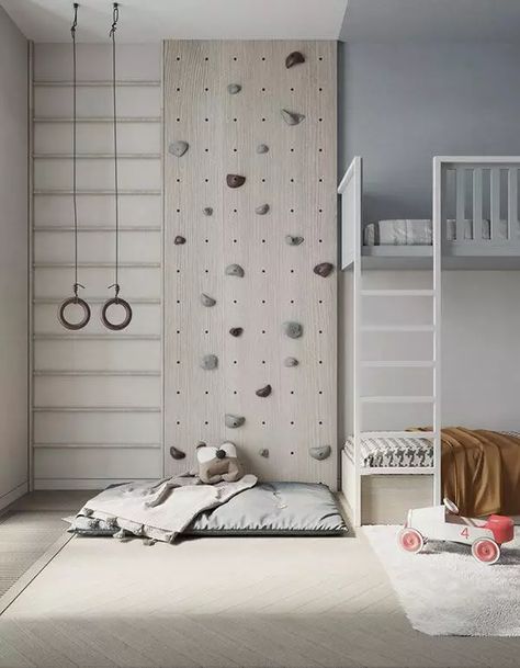 Apartemen Studio, Koti Diy, Kids Rooms Inspo, Climbing Walls, Cool Kids Rooms, Playroom Design, Kids Room Inspiration, Design Room, Climbing Wall