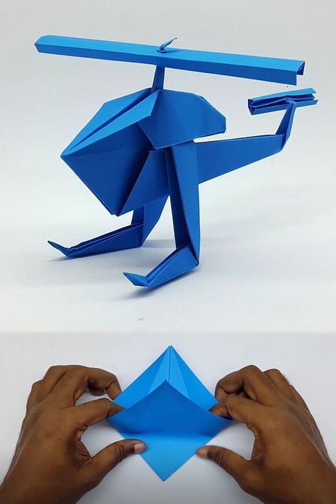 Paper Helicopter Craft, Origami Helicopter, Helicopter Craft, Paper Helicopter, Best Origami, Useful Origami, Diy Origami, Paper Airplanes, Paper Crafts Origami