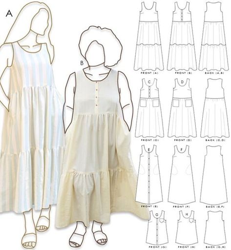 23 Summer Dress Sewing Patterns (Rated) Sun Dress Sewing Pattern Free, Farm Dress Pattern, Maxi Dress Sewing Pattern Free, Simple Sundress Pattern, Easy Sew Summer Dress, Simple Dress Sewing Pattern, Summer Dress Sewing Patterns Free, Beginner Dress Pattern Free, Simple Summer Dress Pattern