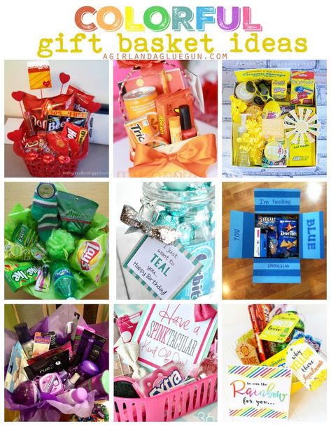 Diy Jul, Bff Birthday, Themed Gift Baskets, Diy Gift Baskets, Ge Bort, Birthday Gift Baskets, Cute Birthday Gift, Cadeau Diy, Gift Basket Ideas