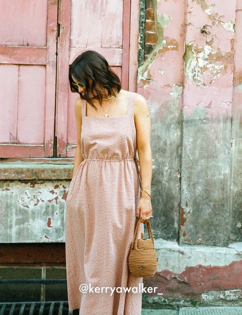 Red gingham dress