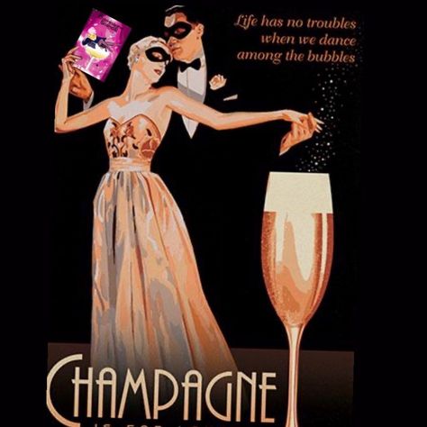 Marci Darling on Instagram: “Life has no troubles when we dance among the bubbles while reading The Champagne Scandal!! Every chapter starts with a champagne recipe!…” Rollup Design, Champagne Campaign, Beer Illustration, Anderson Design Group, Etiquette Vintage, Wine Poster, Champagne Party, Deco Poster, Vintage Champagne