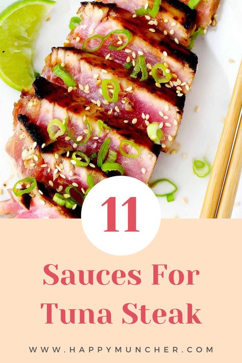 Tuna Sashimi Sauce, Searing Tuna Steaks, Blue Tuna Recipes, Tuna Steak Glaze, Best Grilled Tuna Steak Recipes, Seared Tuna Dipping Sauce, Tuna Ahi Steak Recipe, Italian Tuna Steak Recipes, Ahi Recipes Tuna Steaks