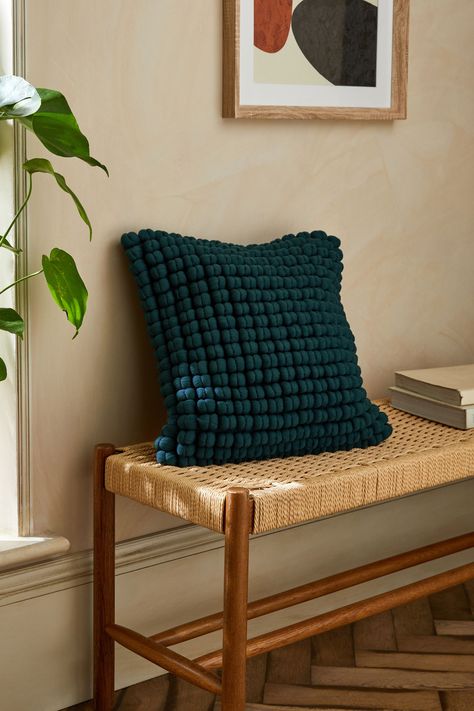 This stylish cushion is perfect for adding a textured look to your living space, available in a range of colours with a bobble design. Main 82% Polyester, 16% Cotton, 2% Viscose. Back 100% Cotton. Main Lining 94% Cotton, 6% Viscose. Teal Cushions, Plush Cushion, Teal Blue Color, One Colour, Sponge Cleaning, Lounge Room, Cushion Pads, Color Shapes, Navy Color