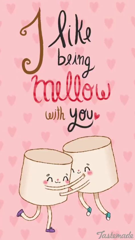 marshmallow valentine Marshmallow Quotes Funny, Marshmallow Quotes, Funny Food Pictures, Punny Puns, Punny Cards, Funny Food Puns, Relationship Counselling, Love Puns, Food Memes