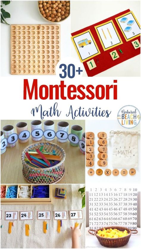 30+ Montessori Math Activities for Preschool and Kindergarten, Montessori math is full of hands-on learning activities, Montessori Math at Home, Montessori Printables and Montessori activities, plus, Montessori materials for home and classroom #Montessori #Montessoriactivities Montessori Preschool Classroom, Math Activities For Preschool, Math Montessori, Montessori Math Activities, Kindergarten Montessori, Montessori Activities Preschool, Montessori Kindergarten, Maluchy Montessori, Montessori Printables