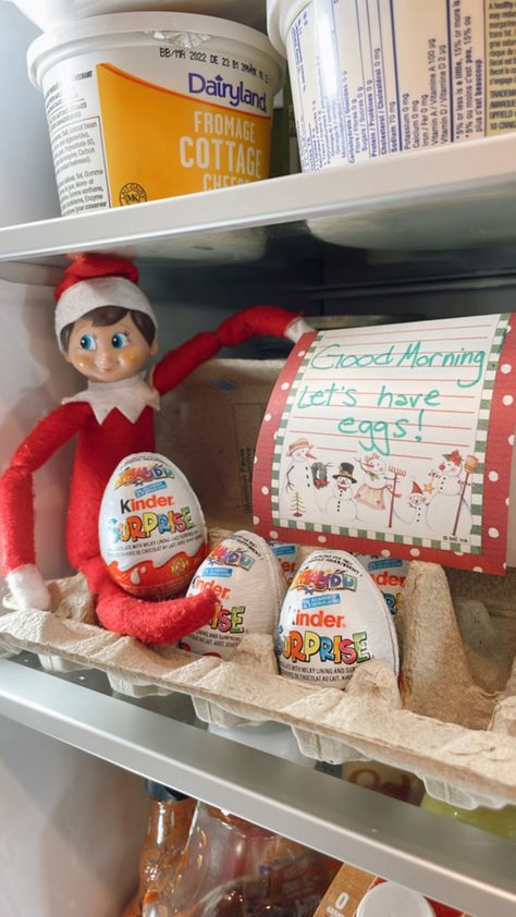 Hunting Elf On The Shelf, Unicorn Elf On The Shelf, Elf Treats For Kids, Elf Kinder Egg, Rlf On The Shelf Ideas For Kids Funny Creative, Elf On The Shelf Nice Ideas, Tiny Elf On The Shelf Ideas, Elf On The Shelf Kinder Egg, Easy Elf On The Shelf Ideas For Toddlers Fun