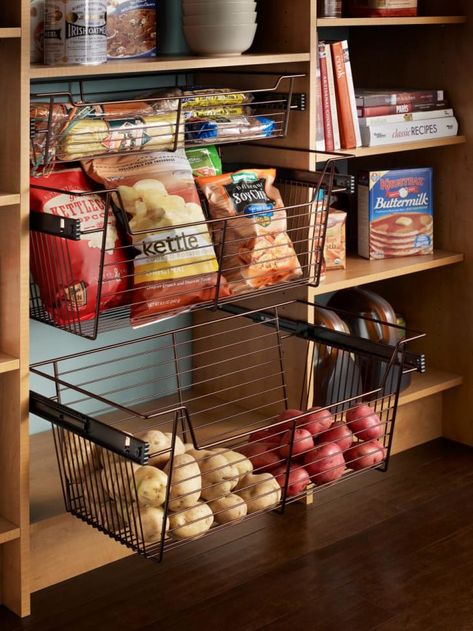 Pantry Upgrades and Organization Improve Your Kitchen | Apartment Therapy Cocina Diy, Produce Storage, Declutter Kitchen, Diy Rangement, Kitchen Design Diy, Pantry Shelving, Kitchen Organization Pantry, Closet Remodel, Ideas Para Organizar