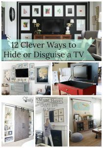 How to Disguise a TV Hide A Tv In A Living Room, Tv Concealment Ideas, Hidden Tv Ideas, Tv In Bedroom Ideas, Hide A Tv, Raised Ranch Remodel, Raised Ranch, Vintage Shutters, Diy Project Ideas