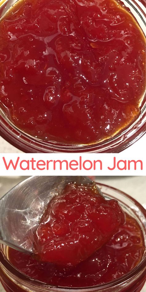 Watermelon Jam In Instant Pot (Without Pectin) - Watermelon Fruit Spread Watermelon Jam Recipe Canning, Watermelon Jam Canning, Watermelon Jam Recipe No Pectin, Watermelon Marmalade, Watermelon Preserves Recipe, Canned Watermelon, Watermelon Bread Recipe, Watermelon Preserves, Watermelon Jam Recipe