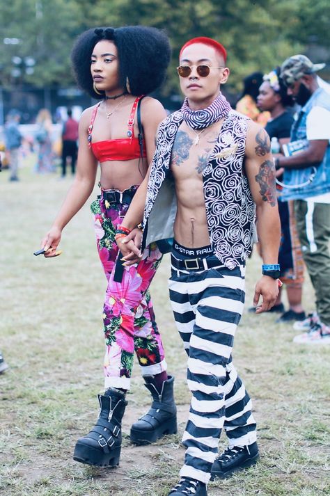 Afropunk Fashion, Electro Festival Outfit, Afro Punk Outfits, Afro Goth, Afro Punk Fashion, Festival Mode, Festival Outfits Rave, Look Festival, Black Goth