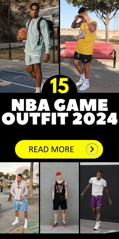 Stay trendy and comfortable with the perfect NBA game outfit for men in 2024. Black man fall attire is all about casual style and warmth, making it ideal for game nights. From jerseys to streetwear-inspired fashion, you'll find the right look to showcase your personal style. Basketball Jersey Outfit Men, Nba Jersey Outfit Men, Basketball Outfits Men, Nba Game Outfit, Black Men Winter Fashion, Men Plus Size Fashion, Court Outfits, Basketball Game Outfit, Perfect White Shirt