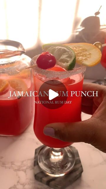 Jerk Tavern | The Neaths | Jamaican Rum Punch its National Rum Day and there is no other drink that says rum like Jamaican Rum Punch!   Comment RUM for the the FULL... | Instagram Cruzan Rum Recipes, Jamaican Rum Punch Recipes, Jamaican Rum Punch, Cruzan Rum, Creative Drinks, Fruity Alcohol Drinks, Rum Punch Recipes, Psalm 130, Jamaican Cuisine