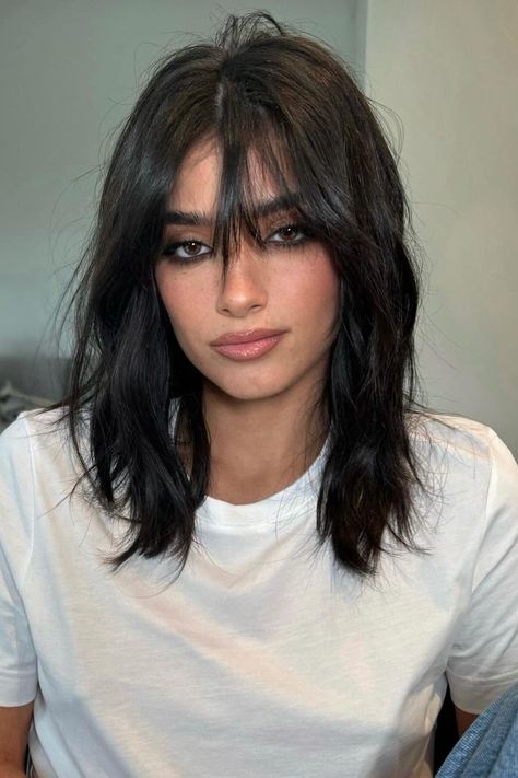 30 Wolf Cut Hairstyle Ideas Trending in 2024 | Marie Claire Dixie D'amelio Haircut, Shaggy Brunette Hair, Cute Shaggy Haircuts, Mid Shag Haircut, Shaggy Haircuts Straight Hair, Mid Length Shag Haircut, Shag Haircut Women, Straight Hair Shag, Shaggy Long Bob