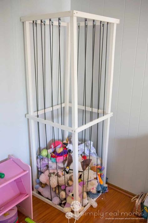 Stuffed Animal Storage Zoo, Stuffed Animal Zoo, Diy Stuffed Animal, Stuffed Animal Ideas, Make A Stuffed Animal, Animal Ideas, Real Moms, Kids Room Organization, Organization Inspiration