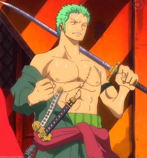 Zoro stripping (◦//Δ//◦)❤❤ Zoro Gif, Punk Hazard, One Piece Gif, Tight Hug, Rain And Thunder, Zoro One Piece, 5 Anime, Roronoa Zoro, One Piece Anime