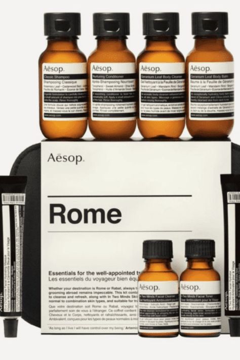 Aesop Rome City Kit Unisex Toiletry Travel Set | One of my favorite beauty travel sets. Part of a list I curated of beauty travel and toiletry sets for women, men, unisex and for children (which are even harder to find). | Mrs O Around the World | Best Beauty Products for Travel and Home | #Aesop #TravelSize #BeautyProducts #Skincare | beauty products for travel | travel beauty products | aesop skincare | aesop gift set | aesop travel kit | aesop travel set Aesop Skincare, Rome City, Best Beauty Products, Skincare Gift Set, Body Balm, Body Cleanse, Skin Care Gifts, Body Cleanser, Travel Set