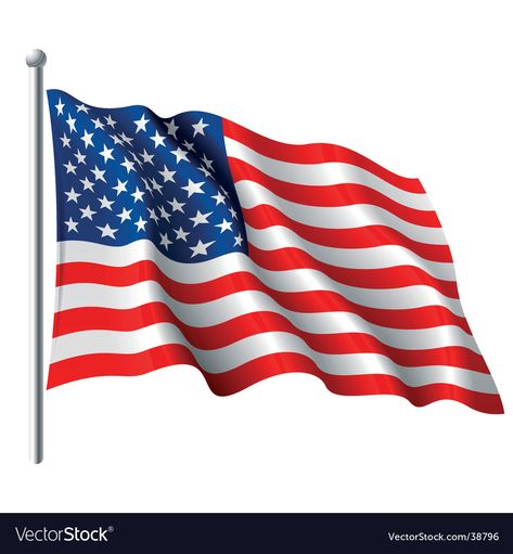 American flag Royalty Free Vector Image - VectorStock American Flag Clip Art, American Flag Drawing, American Flag Images, American Flag Pictures, American Flag Waving, American Flag Photos, American Flag Art, Patriotic Pictures, Us Flags