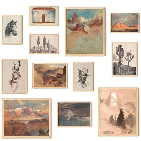 PRICES MAY VARY. Vintage western wall decor: This desert wall art set blends the earthy color palette and the rustic style of spectacular landscapes, which surely bring the wild soul of the Southwest countryside alive right in your living space Southwest wall decor for home: With a neutral tone, mountain pattern, this vintage wall decor can give you a sense of warmth and coziness. What's more posters for room aesthetic vintage than our Western wall art for living room, Southwest bathroom artwork Southwest Artwork, Southwest Wall Decor, Western Pictures, Vintage Western Decor, Southwestern Wall Decor, Western Wall Decor, Western Bedroom Decor, Western Prints, Western Bedroom