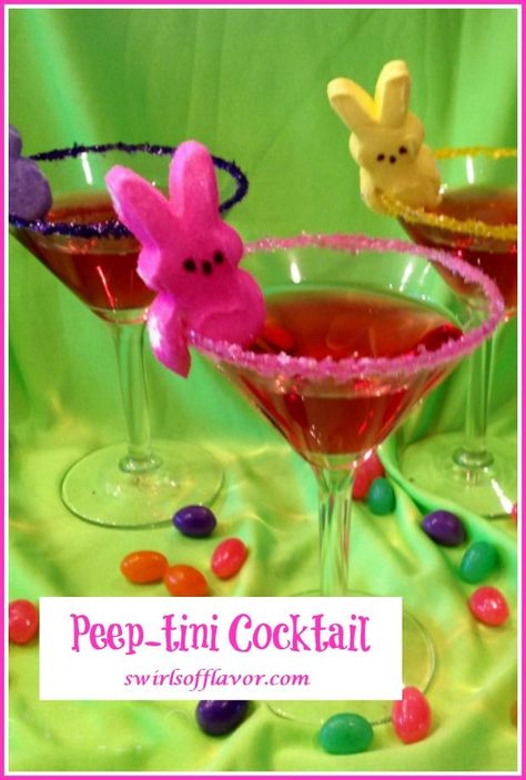 Easter Martini Cocktails, Peep Martini, Easter Martini, Easter Drinks, Easter Drink, Beef Rib Roast, Easter Cocktails, Whipped Vodka, Lemon Layer Cakes