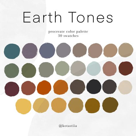 Earth Tones Color Palette 30 Handpicked Swatches for - Etsy Earth Tones Color Palette, Earth Colour Palette, Earth Tone Color Palette, Earth Tone Color, Earthy Color Palette, Earth Tone Colors, Color Picker, Earth Color, Rustic Colors