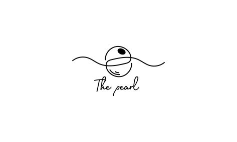 Pearl Tattoo Minimalist, Pearl Logo Design Ideas, Pearl Logo Design, Pearl Tattoo Ideas, Pearl Sketch, The Pearl San Antonio, Pearls Tattoo, Tattoo Pearl, Black Pearl Tattoo