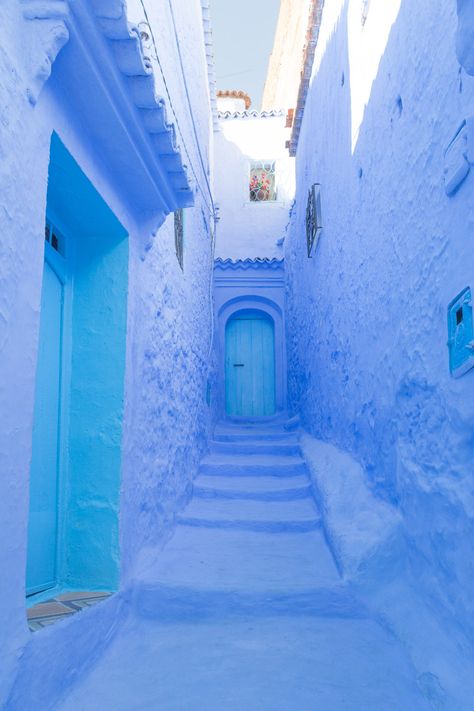 Chefchaoeun: Why is There a Blue City in Morocco? – There She Goes Again Morocco Pictures, Blue City Morocco, Morocco Riad, Chefchaouen Morocco, Photo Bleu, Everything Is Blue, There She Goes, Baby Blue Aesthetic, Colorful Places