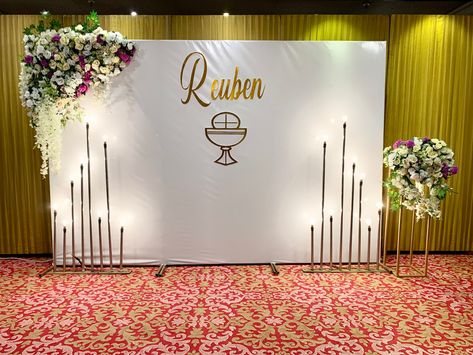 Holy Communion Decor For Inquiries, call +919820573713 #standingovationevents #soeventsmumbai #standingovationweddingandevents #weddingsbymjj #decorbystandingovationevents #eventindustry #eventplannersindia #mumbaieventplanners #eventprofs #events #decor #holycommunion #holycommuniondecor #receivesjesus #newdesign Holy Communion Stage Decorations, Holy Communion Decorations, Communion Decor, First Communion Decorations, Communion Decorations, Boy Birthday Decorations, First Communion Invitations, Events Decor, Stage Decoration