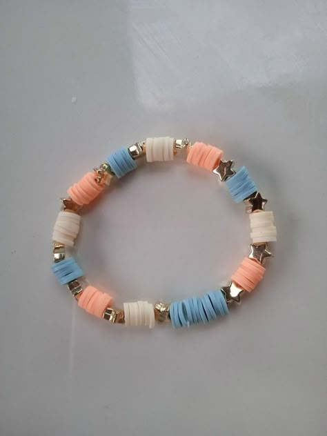 Cute Clay Bead Anklet Ideas, Clay Beads Friendship Bracelet Ideas, Bracelets Clay Ideas, Friendship Bracelet Ideas Clay Beads, Summer Clay Bracelet Ideas, Clay Bead Bracelet Ideas Matching, Cute Bracket Ideas, Clay Bead Bracelet Ideas Aesthetic Beach, Summer Clay Beads Bracelet Ideas