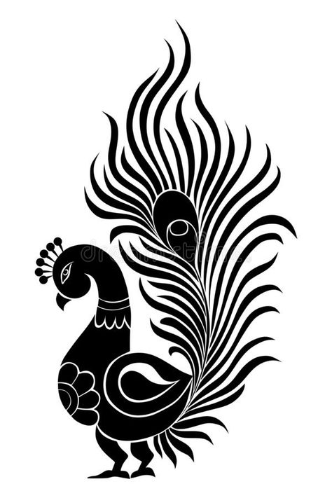 Peacock Stencil, Draw Silhouette, Peacock Logo, Peacock Drawing, Mosaic Medallion, Tattoo Black And White, Peacock Canvas, Doodle Print, Buddha Art Drawing