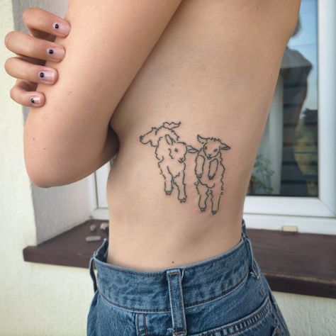 Lamb Tatoos, Dainty Tattoo Designs, Halloween Costume Cat, Lamb Tattoo, Dainty Tattoo, Sheep Tattoo, Cat Tattoo Ideas, Tattoos With Kids Names, Cat Paintings