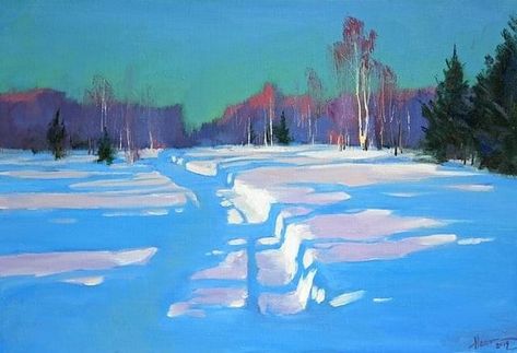 Winter Landscape Painting, Snowy Landscape, Painting Snow, Landscape Art Painting, Winter Painting, Winter Art, Plein Air Paintings, Instagram Art, Winter Landscape