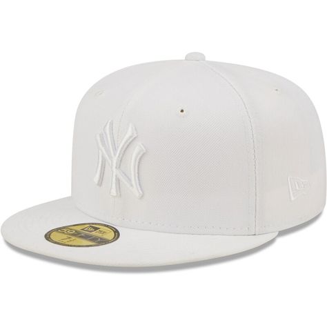 Add a striking touch to your New York Yankees collection with this White on White 59FIFTY fitted hat from New Era. Along with a high crown, it offers a structured construction to add some street-ready style to your fandom. Plus, it features spirited New York Yankees graphics in the same shade as the cap itself to further elevate any look you put together. Ny Yankees Hat, Yankee Hat, New York Yankee Hat, Yankees Hat, Dope Hats, New Era Hats, Cap Style, White On White, New Era Cap